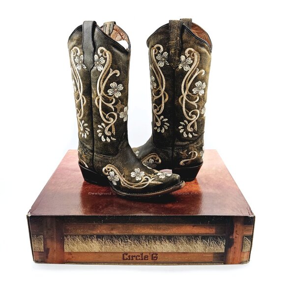 Circle G by Corral L5175 Floral Embroidered Boots - Picture 2 of 11